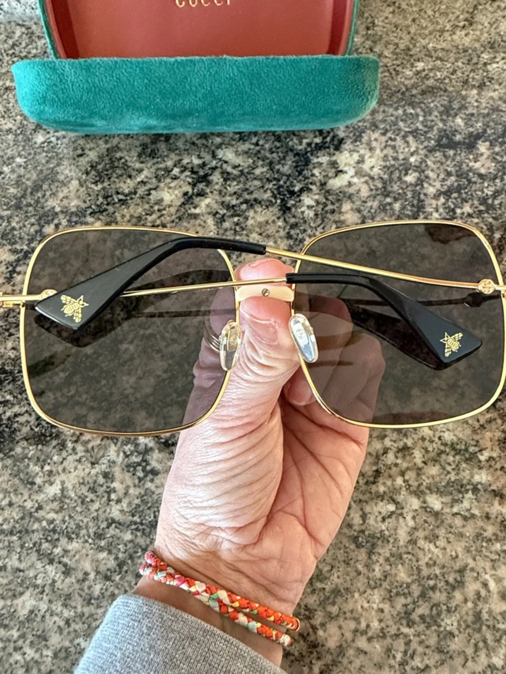 Gucci Multicolor GG Logo Square Sunglasses - Picture 6 of 14